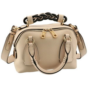 Chloe Daria Small Shoulder Bag Leather Beige